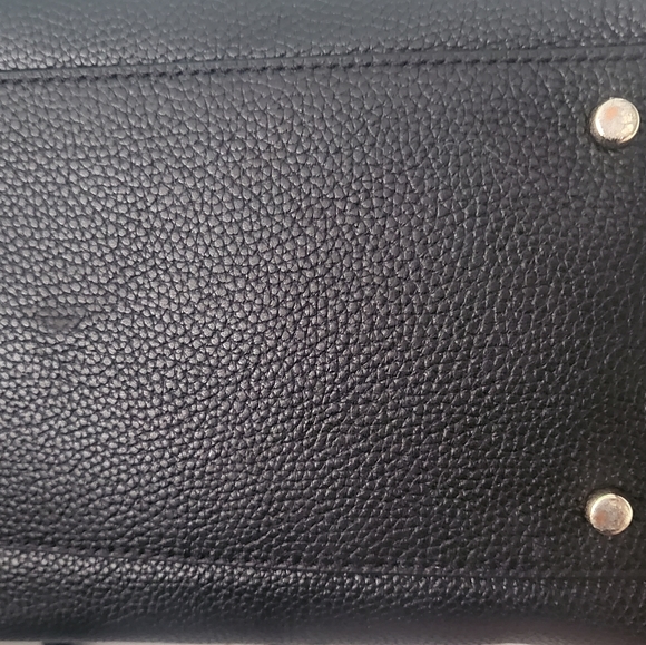Kate Spade Black Leather Leighann Satchel / Tote Handbag (Mulberry Street) - Picture 6 of 14